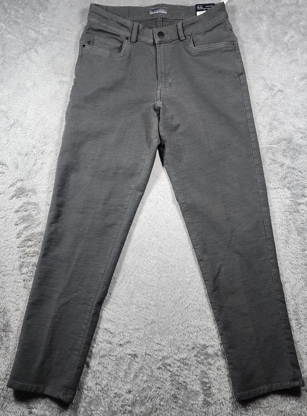 VRST Limitless Comfort Twill Chino Pants Mens 30x32 (Fits 28x29) Gray Slim Fit